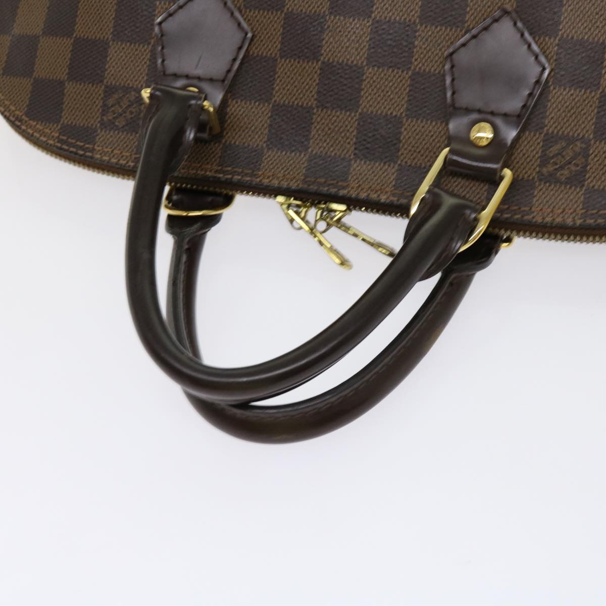 LOUIS VUITTON Damier Ebene Alma Hand Bag N51131 LV Auth 69984