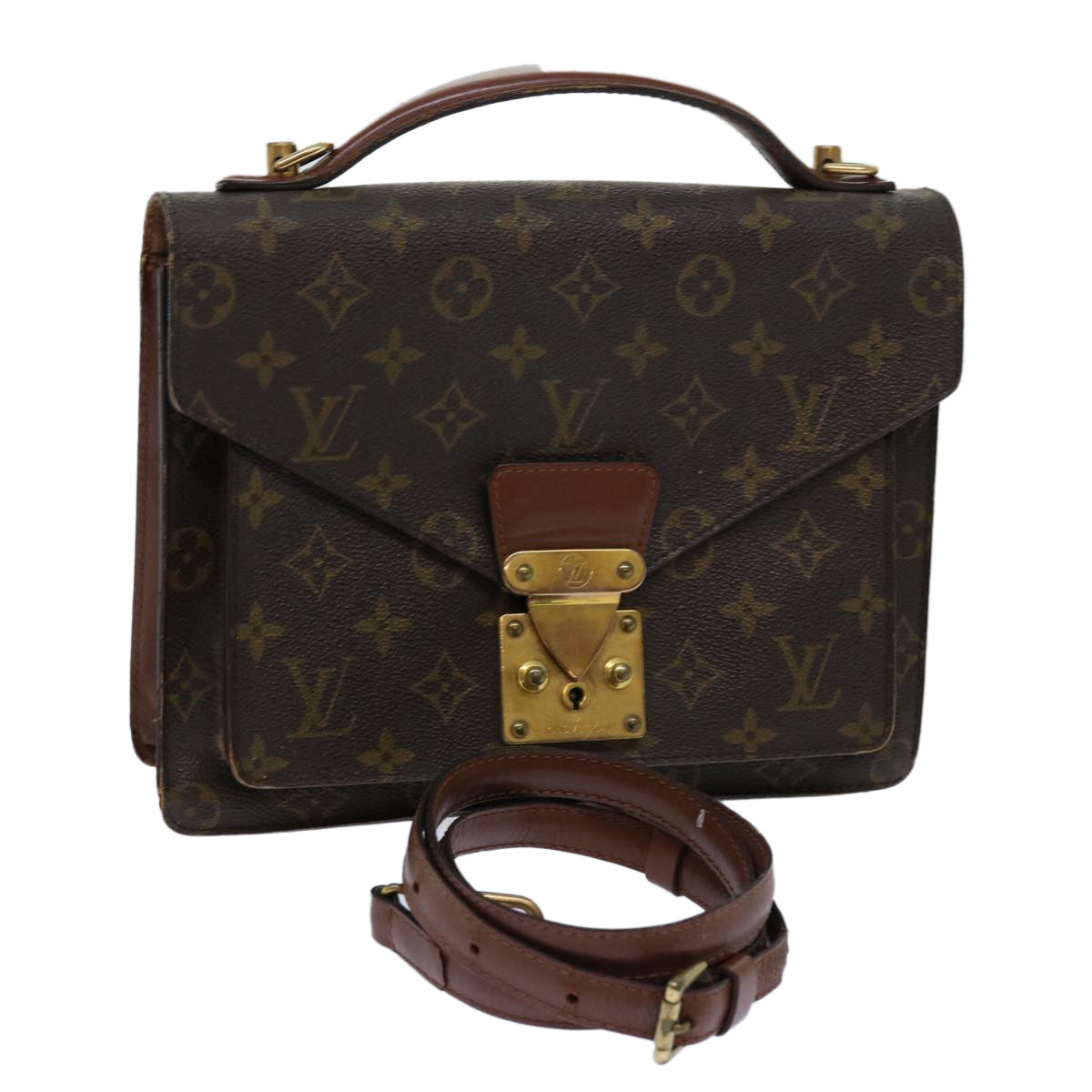 LOUIS VUITTON Monogram Monceau 26 Shoulder Bag 2way M51187 LV Auth 69987