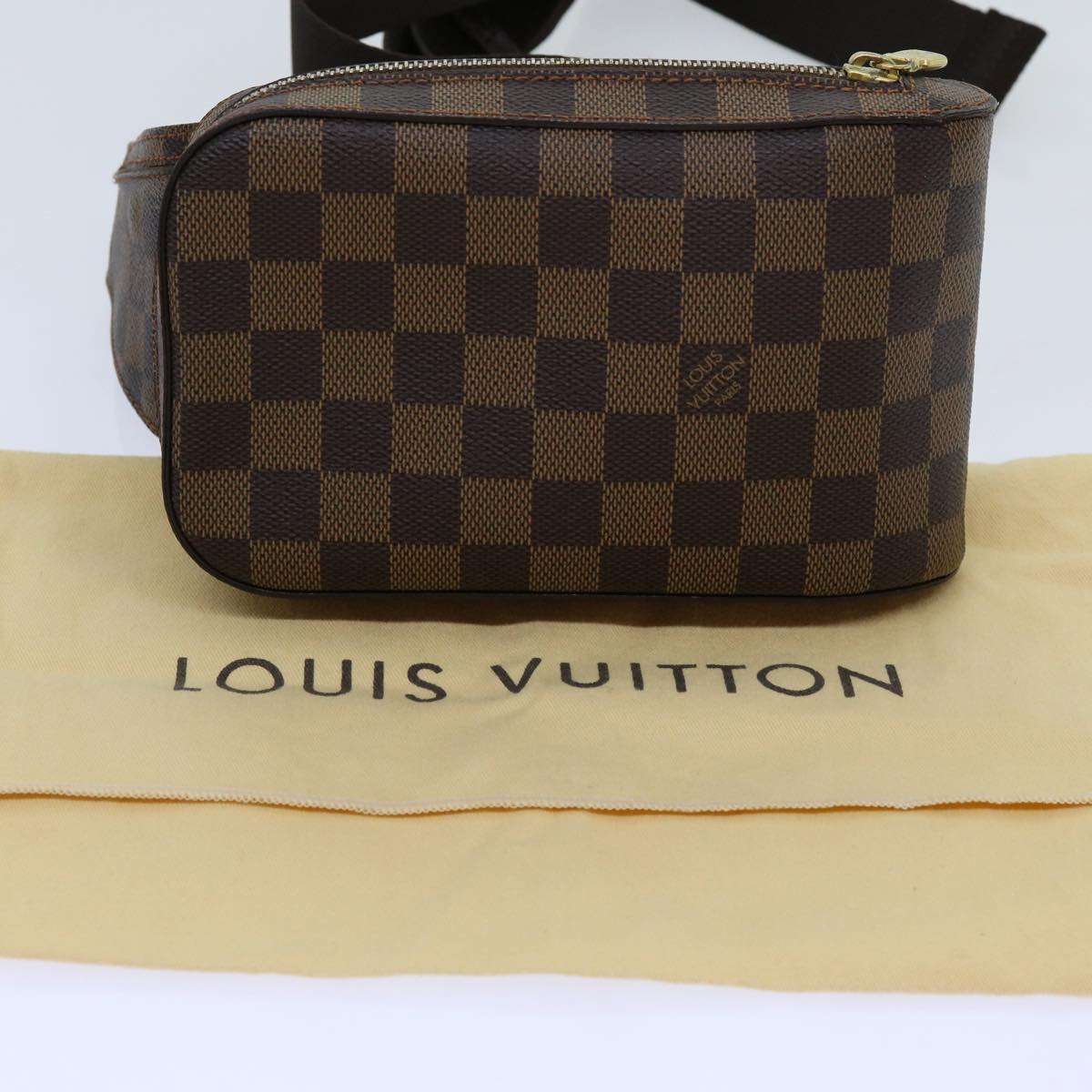 LOUIS VUITTON Damier Ebene Geronimos Shoulder Bag N51994 LV Auth 69998