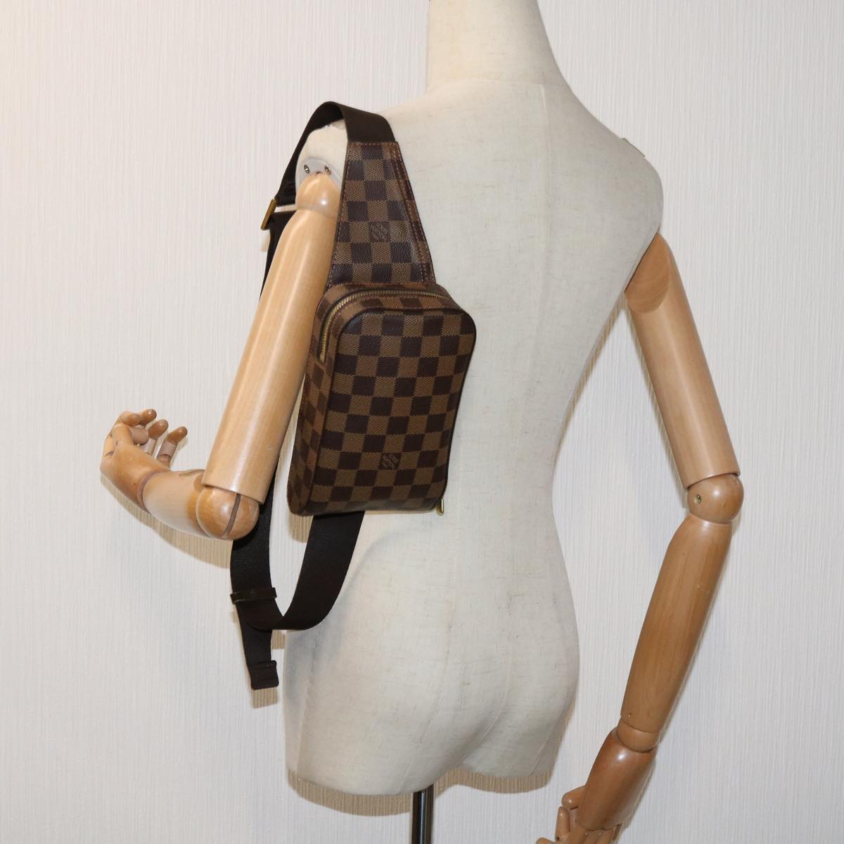 LOUIS VUITTON Damier Ebene Geronimos Shoulder Bag N51994 LV Auth 69998