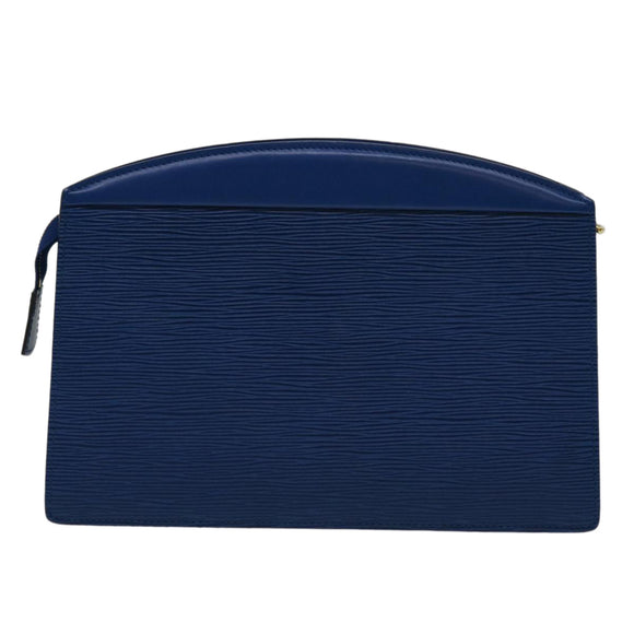 LOUIS VUITTON Epi Trousse Crete Pouch Blue M48405 LV Auth 70000