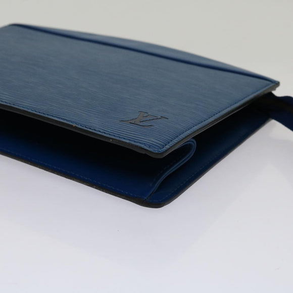 LOUIS VUITTON Epi Trousse Crete Pouch Blue M48405 LV Auth 70000