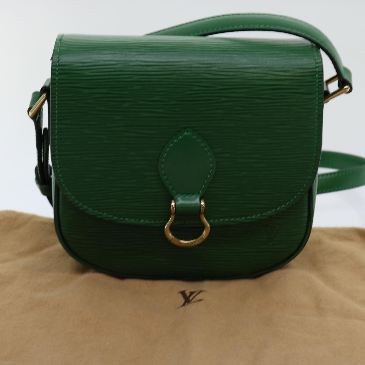 LOUIS VUITTON Epi Saint Cloud PM Shoulder Bag Green M52214 LV Auth 70001