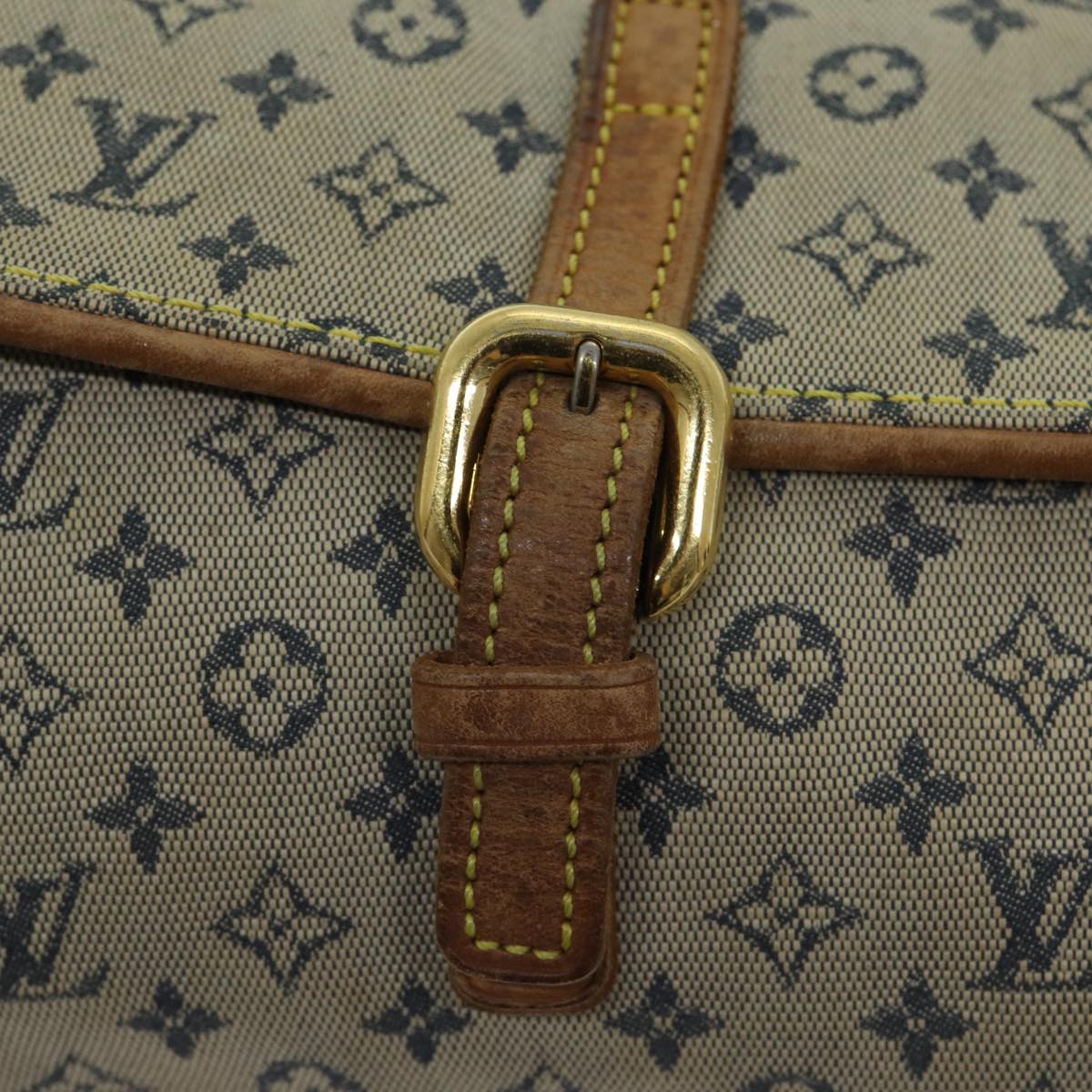 LOUIS VUITTON Monogram Mini Camille Chain Shoulder Bag Blue M92002 LV Auth 70009