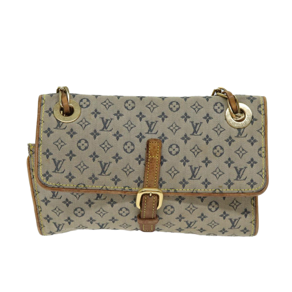 LOUIS VUITTON Monogram Mini Camille Chain Shoulder Bag Blue M92002 LV Auth 70009