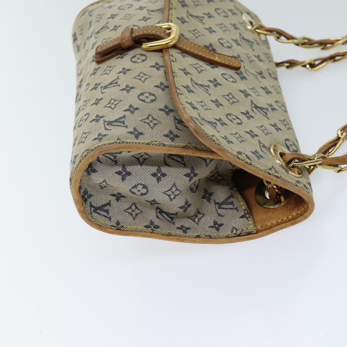 LOUIS VUITTON Monogram Mini Camille Chain Shoulder Bag Blue M92002 LV Auth 70009