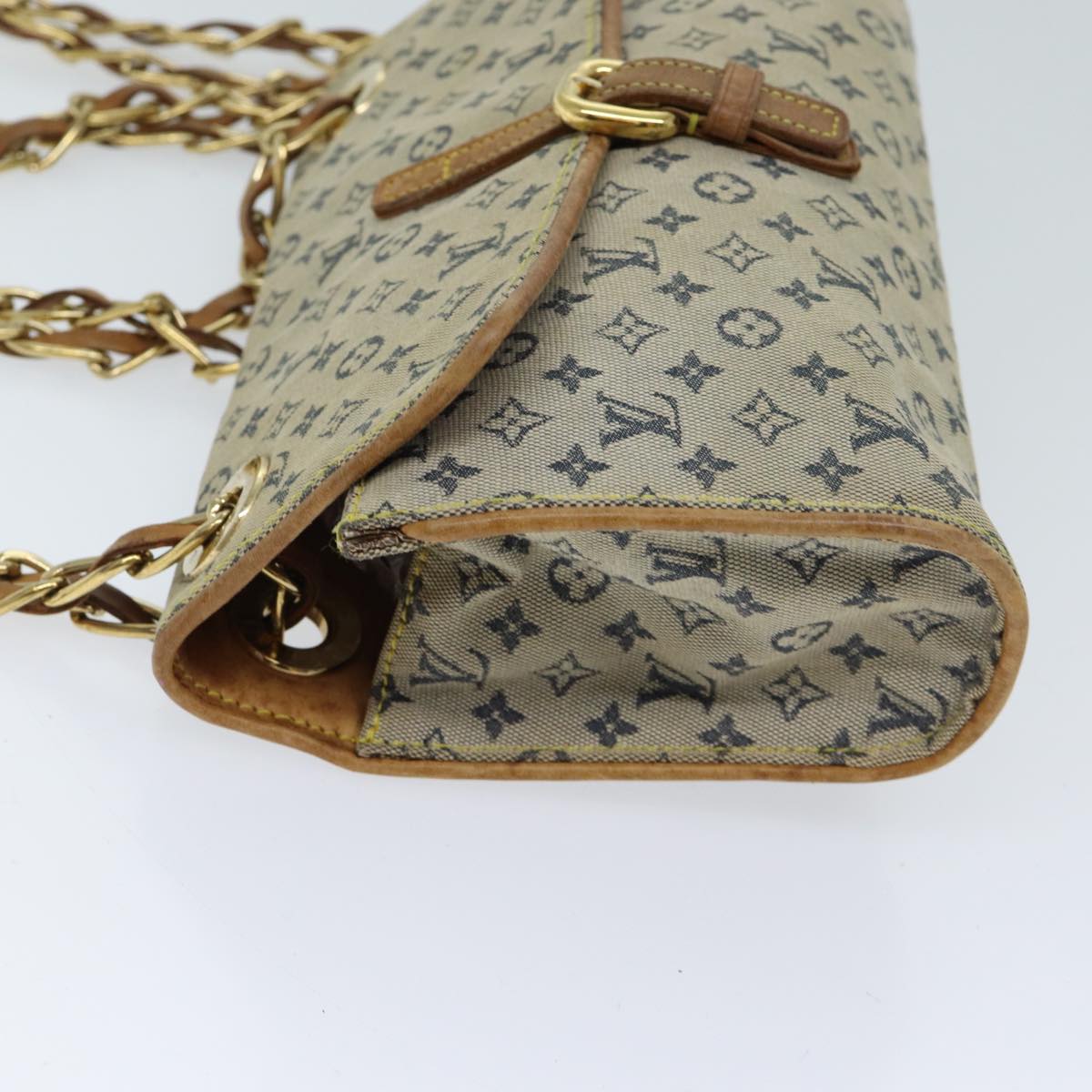 LOUIS VUITTON Monogram Mini Camille Chain Shoulder Bag Blue M92002 LV Auth 70009