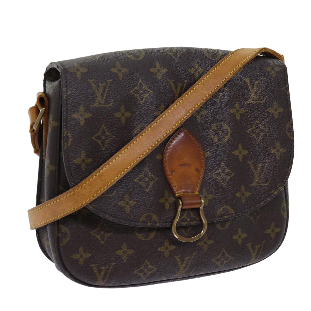 LOUIS VUITTON Monogram Saint Cloud GM Shoulder Bag M51242 LV Auth 70010