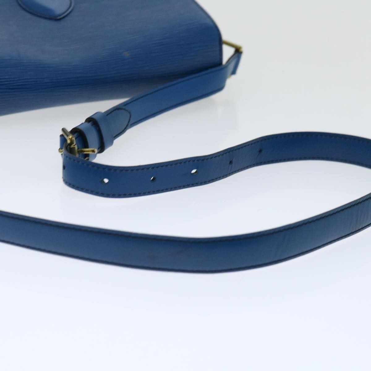 LOUIS VUITTON Epi Saint Cloud GM Shoulder Bag Blue M52195 LV Auth 70023