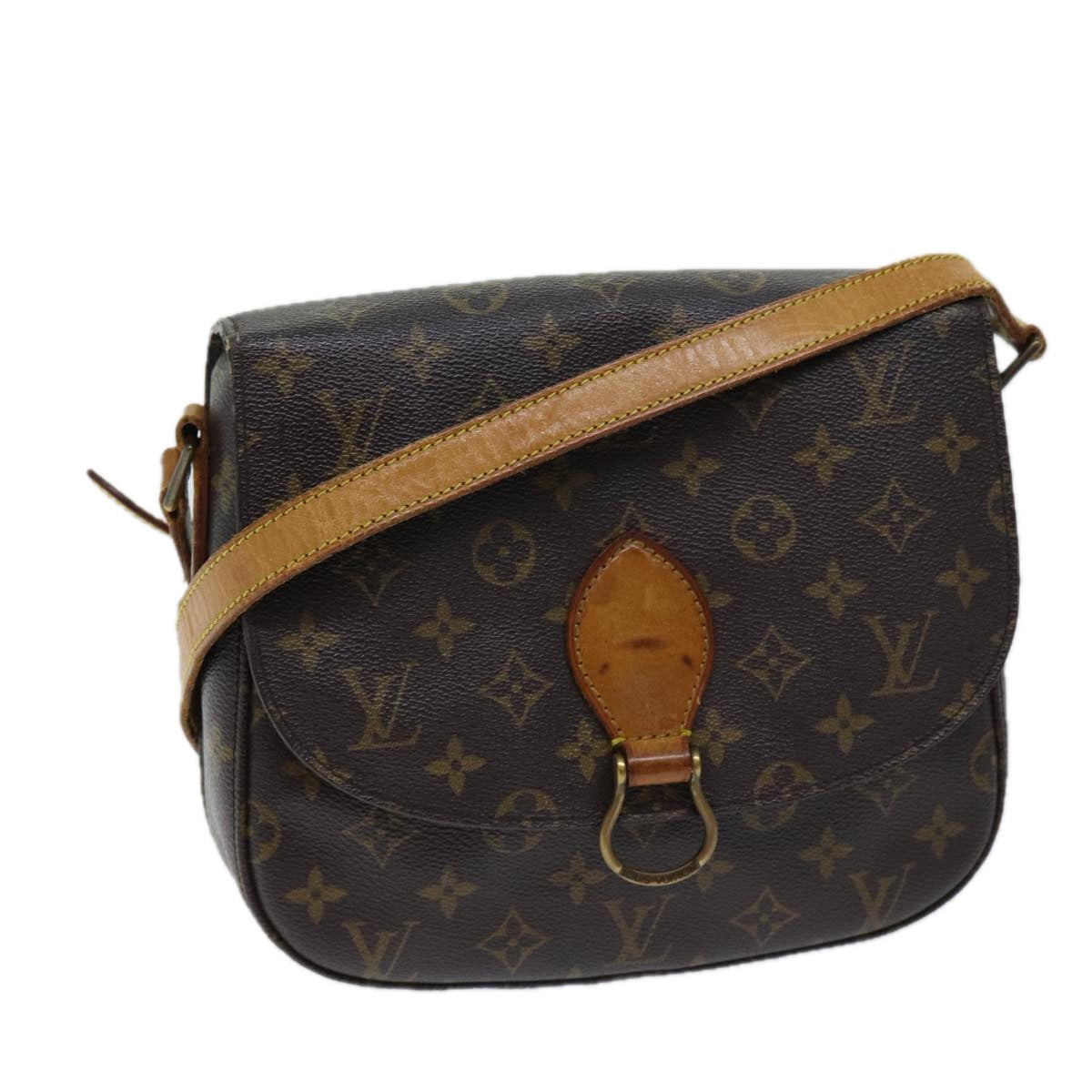 LOUIS VUITTON Monogram Saint Cloud GM Shoulder Bag M51242 LV Auth 70026