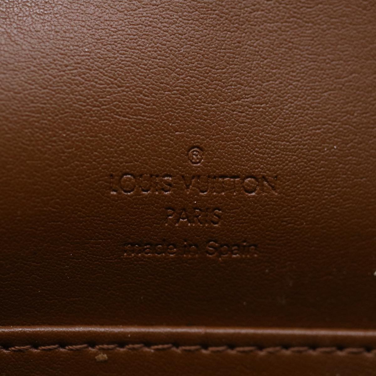 LOUIS VUITTON Monogram Vernis Thompson Street Bag Bronze M91124 LV Auth 70030