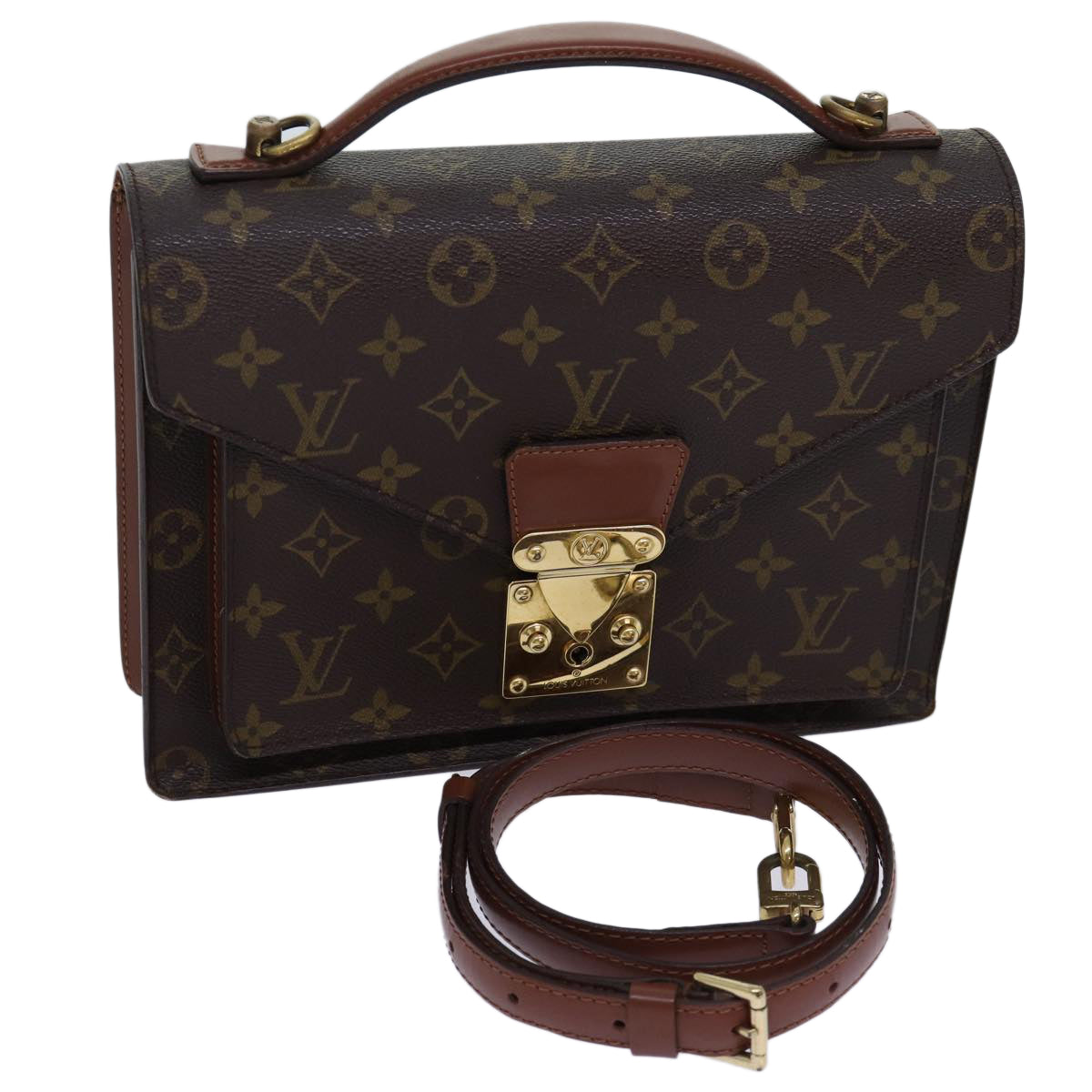 LOUIS VUITTON Monogram Monceau 26 Shoulder Bag 2way M51187 LV Auth 70031