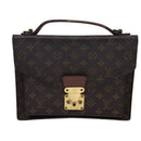 LOUIS VUITTON Monogram Monceau 28 Handtasche 2way M51185 LV Auth 70032-13