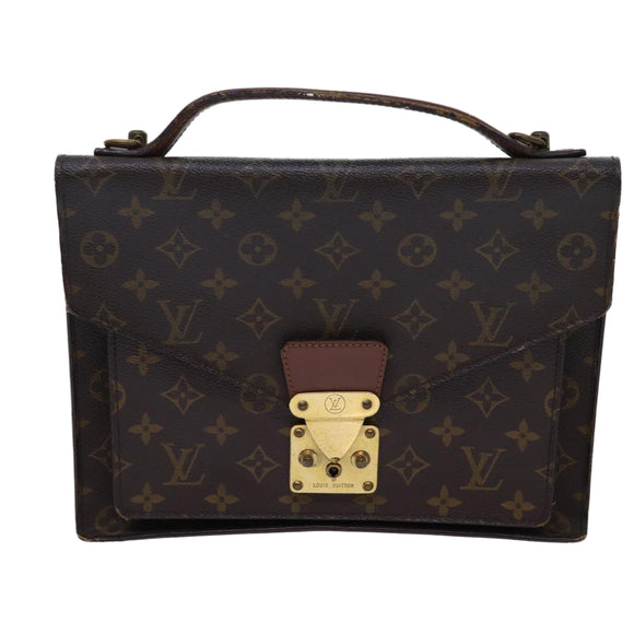 LOUIS VUITTON Monogram Monceau 28 Handtasche 2way M51185 LV Auth 70032
