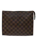 LOUIS VUITTON Damier Ebene Poche Toilette 26 Pouch N47543 LV Auth 70037-13