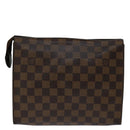 LOUIS VUITTON Damier Ebene Poche Toilette 26 Pouch N47543 LV Auth 70037-2