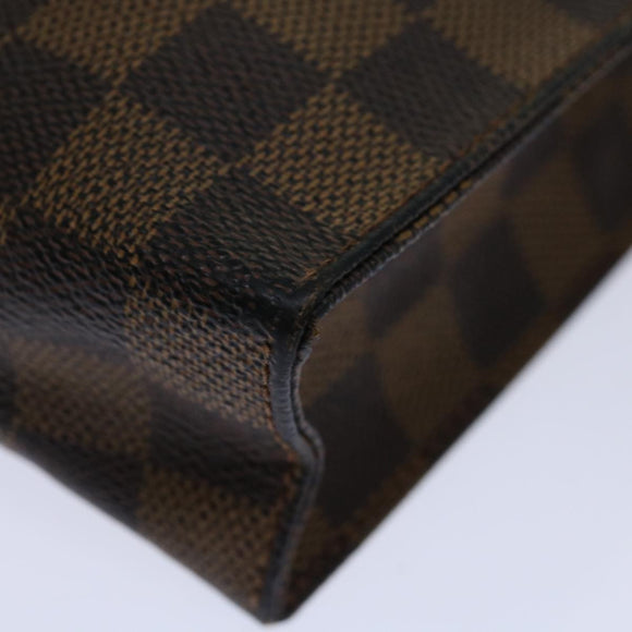 LOUIS VUITTON Damier Ebene Poche Toilette 26 Pouch N47543 LV Auth 70037
