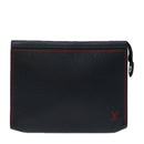 LOUIS VUITTON Taiga Pochette Voyager MM Clutch Bag Blue Marine M63394 Auth 70038-13