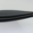 LOUIS VUITTON Taiga Pochette Voyager MM Clutch Bag Blue Marine M63394 Auth 70038-6