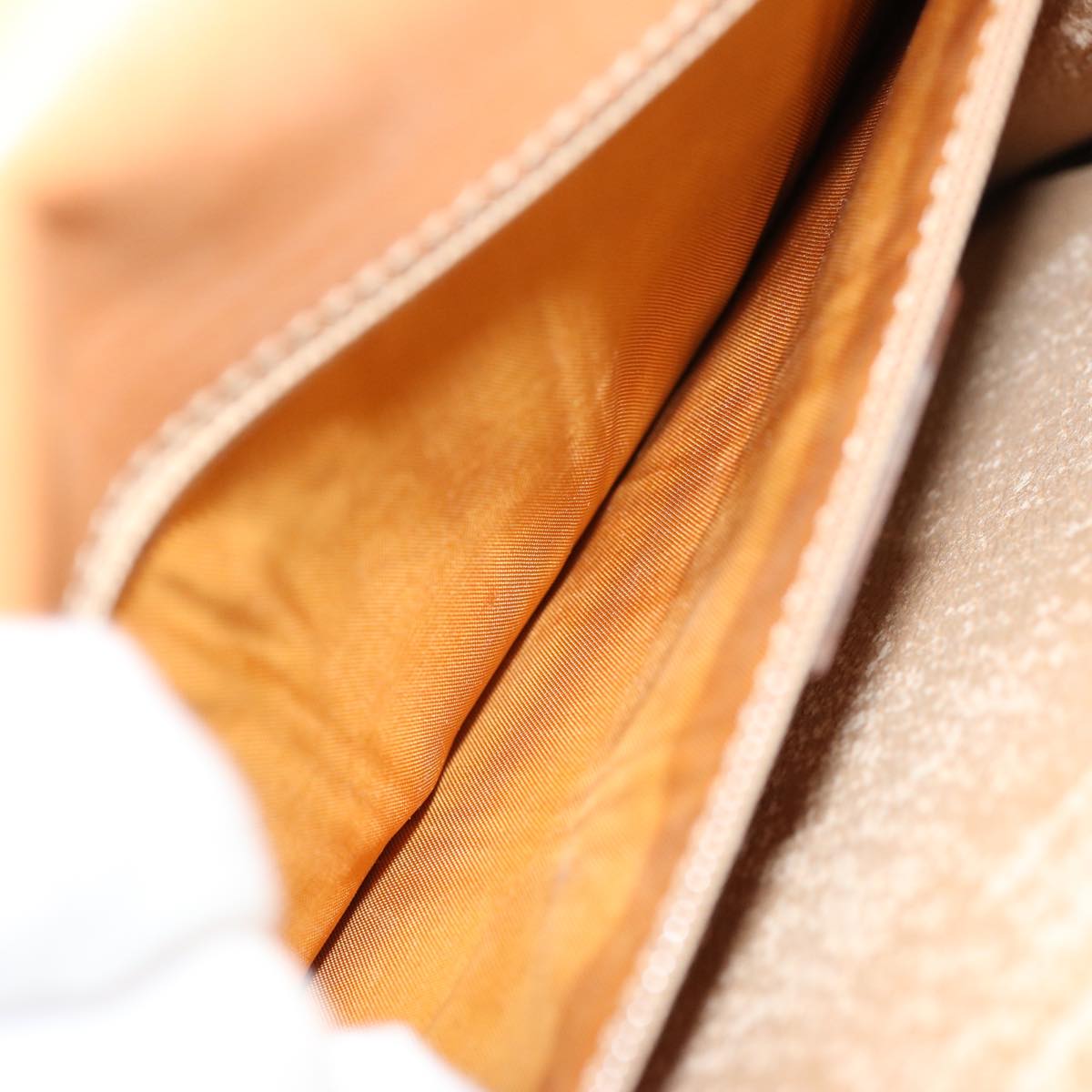CELINE Macadam Canvas Hand Bag PVC Brown Auth 70045