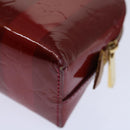 LOUIS VUITTON Vernis Rayure Pochette Cosmetic Pomme D'amour M91721 LV Auth 70046-16