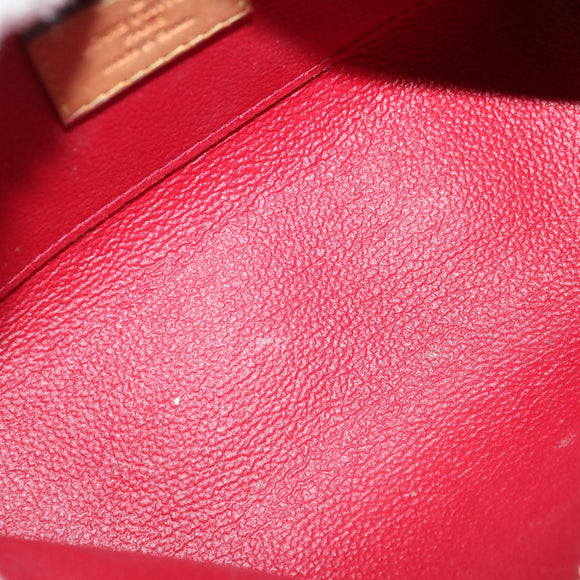 LOUIS VUITTON Vernis Rayure Pochette Cosmetic Pomme D'amour M91721 LV Auth 70046