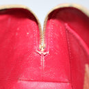 LOUIS VUITTON Vernis Rayure Pochette Cosmetic Pomme D'amour M91721 LV Auth 70046-20