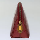 LOUIS VUITTON Vernis Rayure Pochette Cosmetic Pomme D'amour M91721 LV Auth 70046-3