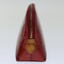 LOUIS VUITTON Vernis Rayure Pochette Cosmetic Pomme D'amour M91721 LV Auth 70046-4