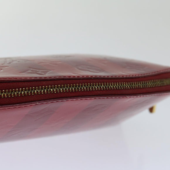 LOUIS VUITTON Vernis Rayure Pochette Cosmetic Pomme D'amour M91721 LV Auth 70046