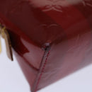 LOUIS VUITTON Vernis Rayure Pochette Cosmetic Pomme D'amour M91721 LV Auth 70046-7