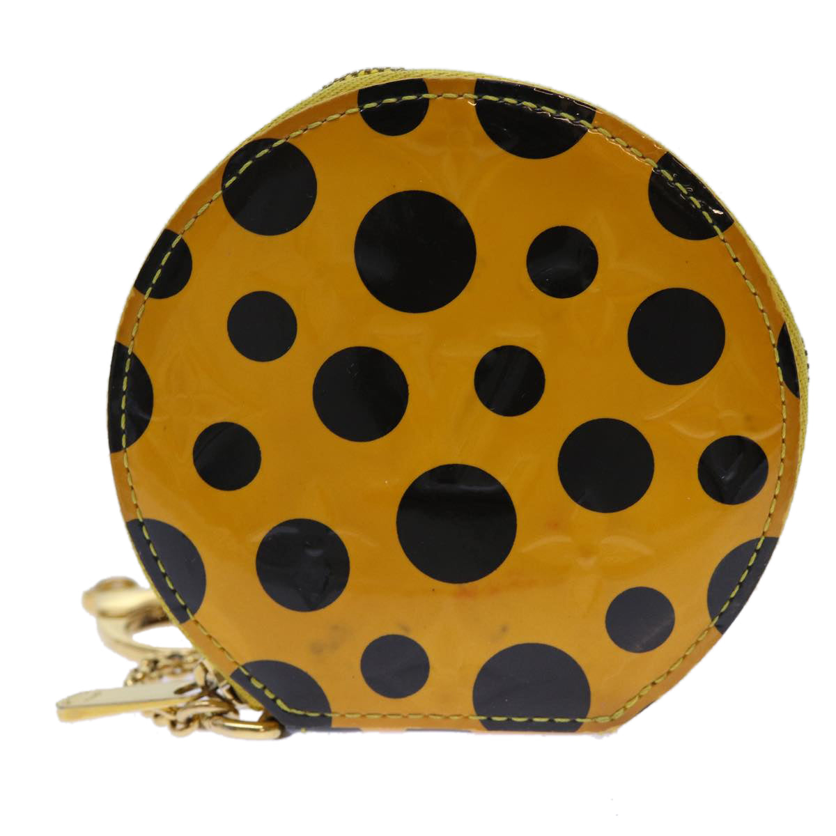 LOUIS VUITTON Vernis Yayoi Kusama Porte Monnaie Chapo Purse M91569 LV Auth 70053