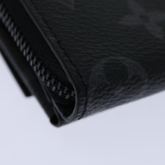 LOUIS VUITTON Monogram Eclipse Discovery Compact Wallet M67630 LV Auth 70054SM