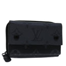 LOUIS VUITTON Monogram Eclipse Discovery Compact Wallet M67630 LV Auth 70054SM-1