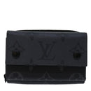 LOUIS VUITTON Monogram Eclipse Discovery Compact Wallet M67630 LV Auth 70054SM-13