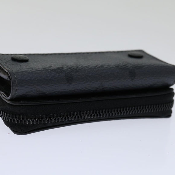 LOUIS VUITTON Monogram Eclipse Discovery Compact Wallet M67630 LV Auth 70054SM