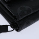 LOUIS VUITTON Monogram Eclipse Discovery Compact Wallet M67630 LV Auth 70054SM-14
