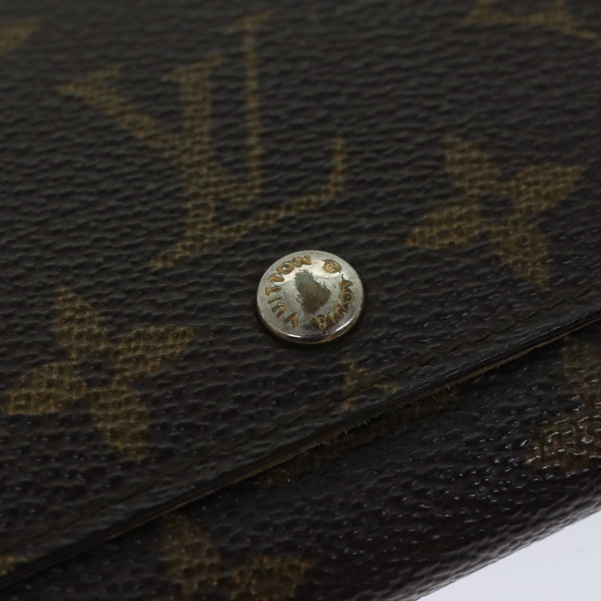 LOUIS VUITTON Monogram Porte Monnaie Billets Tresor Wallet M61730 LV Auth 70058