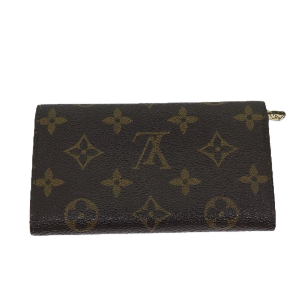 LOUIS VUITTON Monogram Porte Monnaie Billets Tresor Wallet M61730 LV Auth 70058