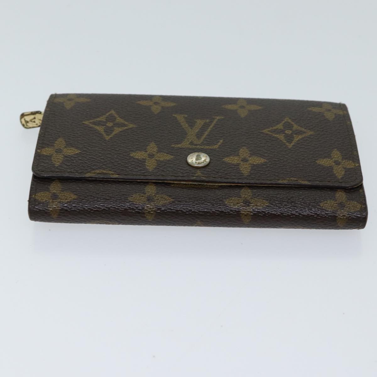 LOUIS VUITTON Monogram Porte Monnaie Billets Tresor Wallet M61730 LV Auth 70058