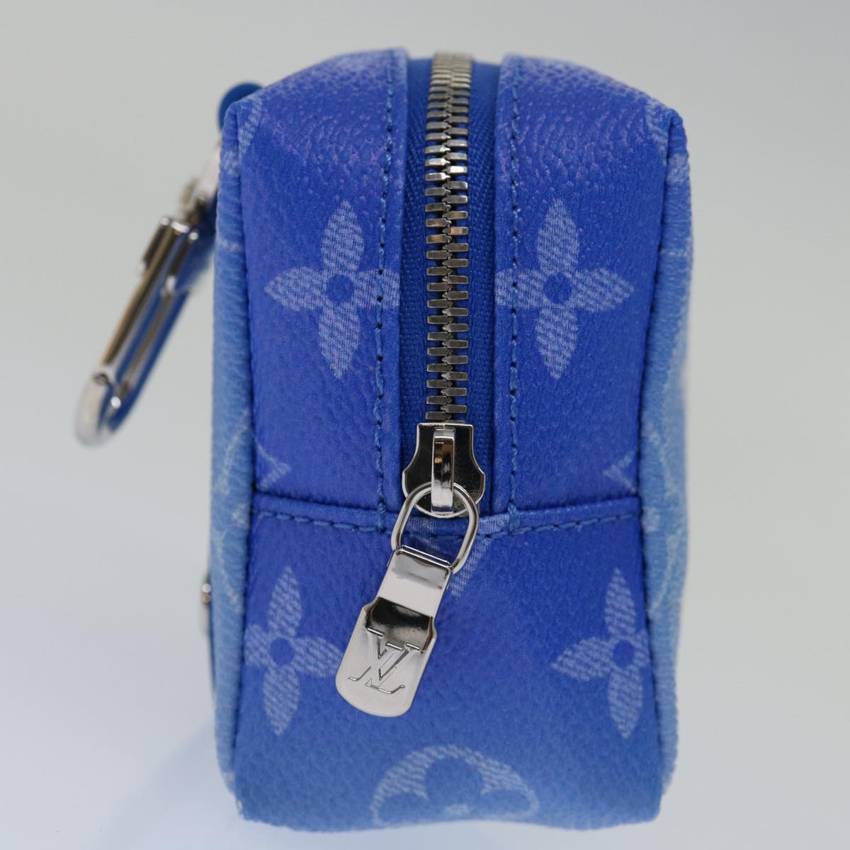 LOUIS VUITTON Monogram Clouds Bijoux Sac Squared Pouch Blue MP2792 Auth 70060S