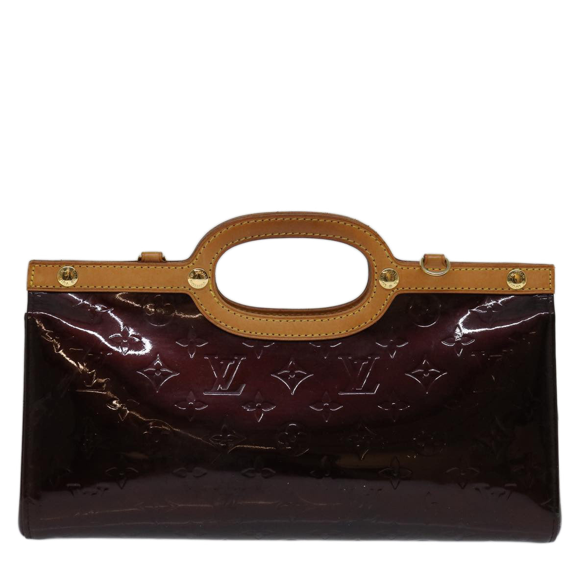 LOUIS VUITTON Monogram Vernis Roxbury Drive Hand Bag Amarante M91995 Auth 70065 - 0