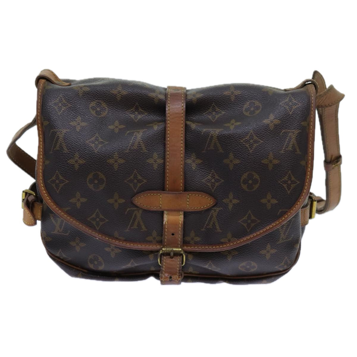 LOUIS VUITTON Monogram Saumur 30 Shoulder Bag M42256 LV Auth 70067 - 0