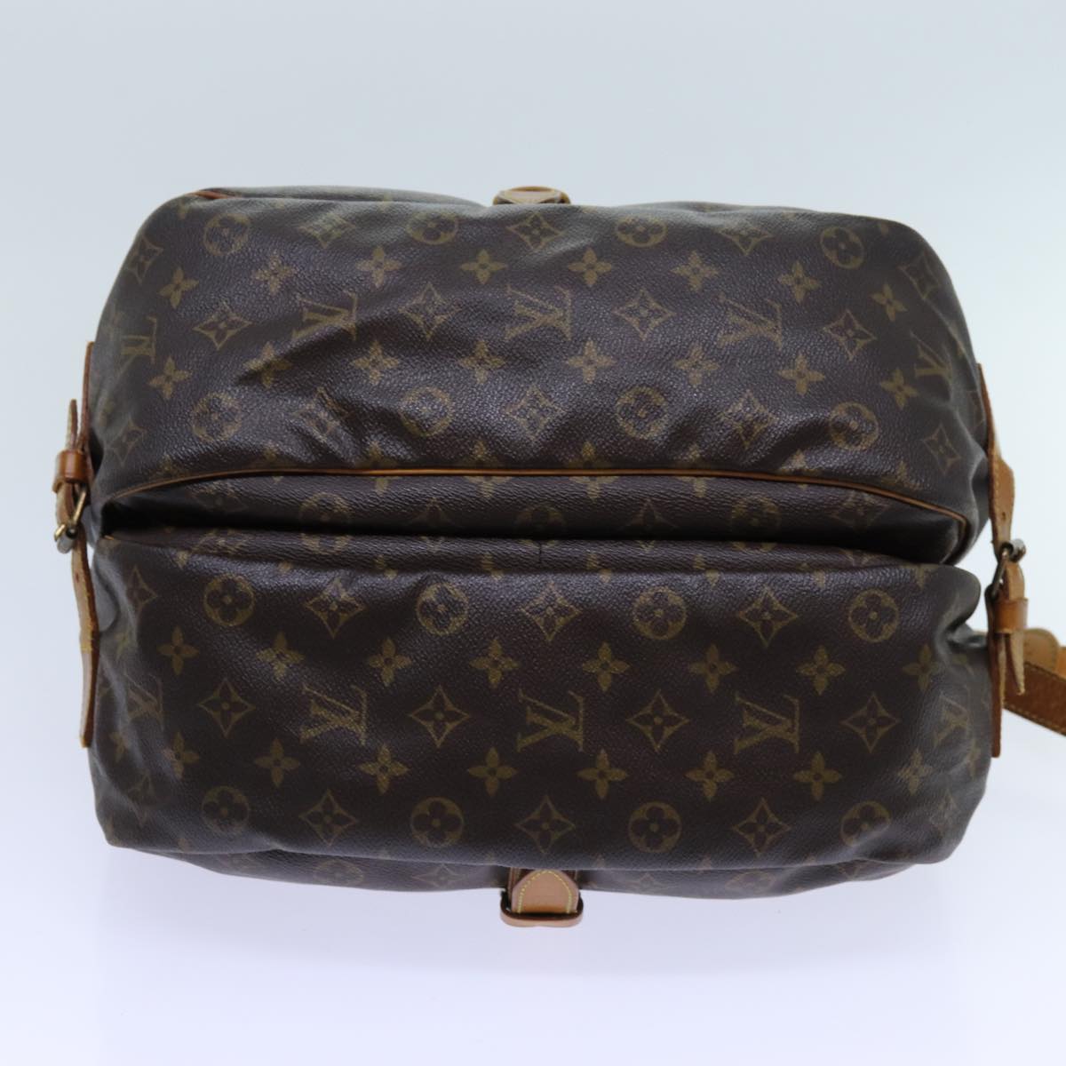 LOUIS VUITTON Monogram Saumur 35 Shoulder Bag M42254 LV Auth 70072