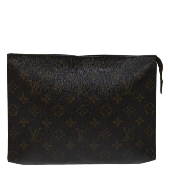 LOUIS VUITTON Monogram Poche Toilette 26 Pouch M47542 LV Auth 70085