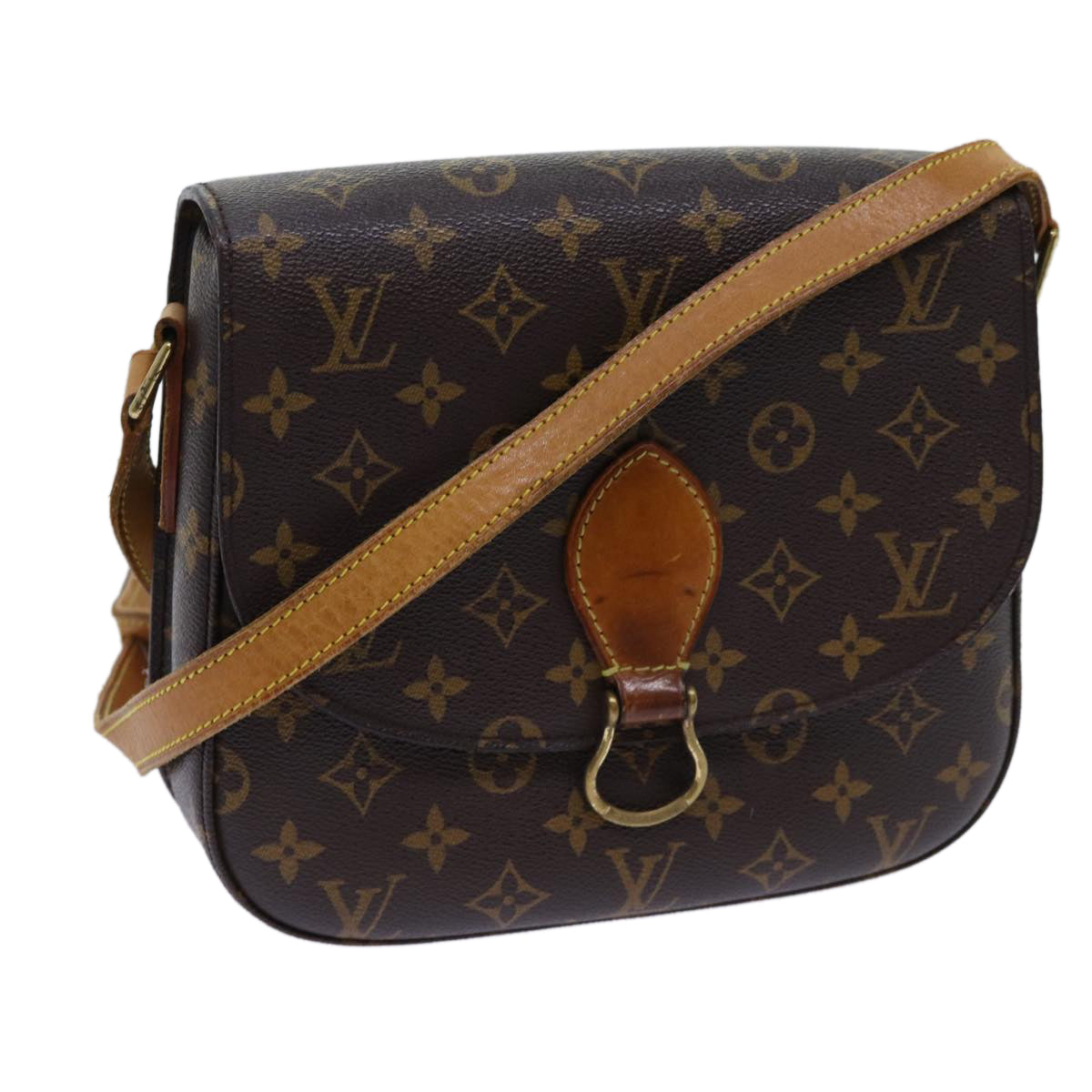 LOUIS VUITTON Monogram Saint Cloud GM Shoulder Bag M51242 LV Auth 70105