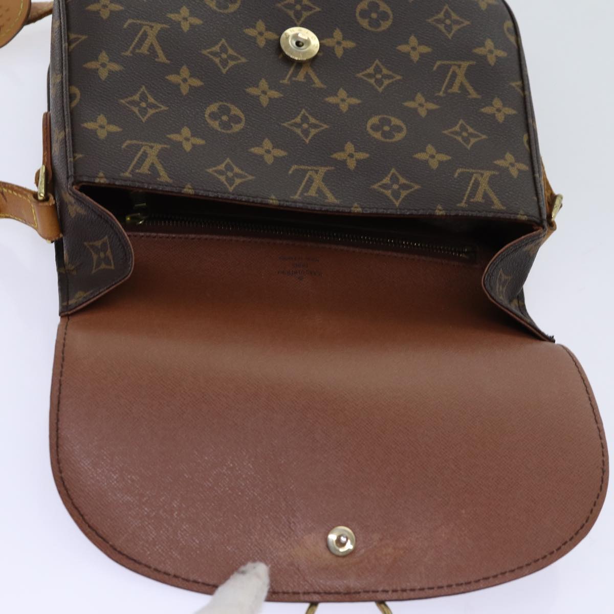 LOUIS VUITTON Monogram Saint Cloud GM Shoulder Bag M51242 LV Auth 70105