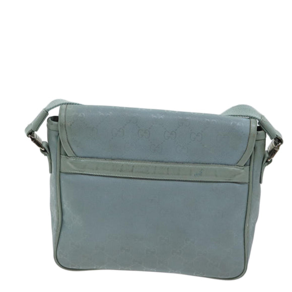 GUCCI GG implementation Schultertasche Hellblau 297559 Auth 70122