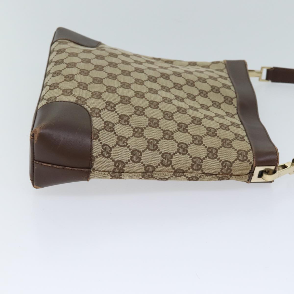 GUCCI GG Canvas Shoulder Bag Beige 0014231 Auth 70127