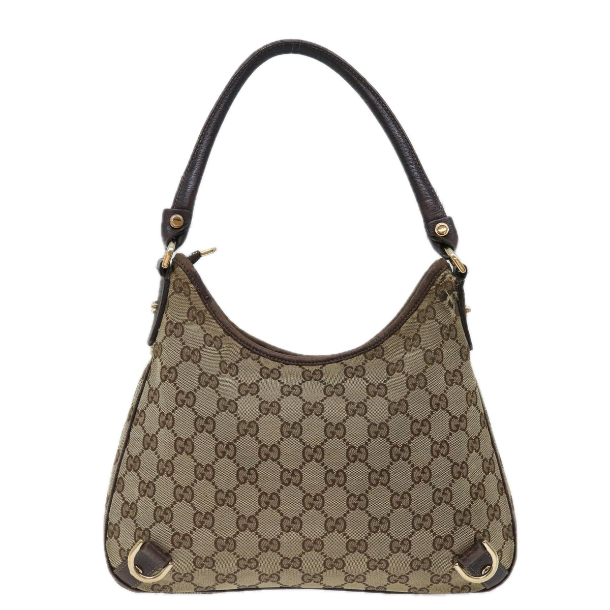 GUCCI GG Canvas Shoulder Bag Beige 130738 Auth 70130 - 0